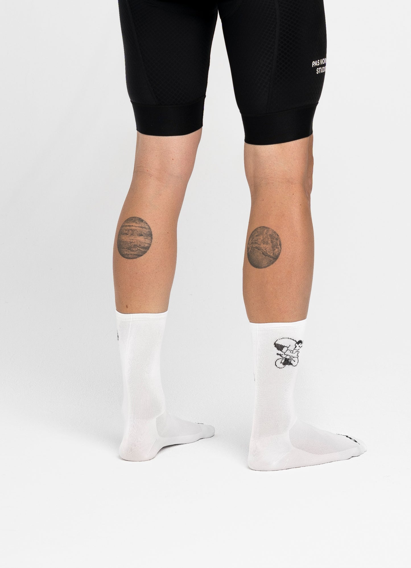 Road Socks Logo White