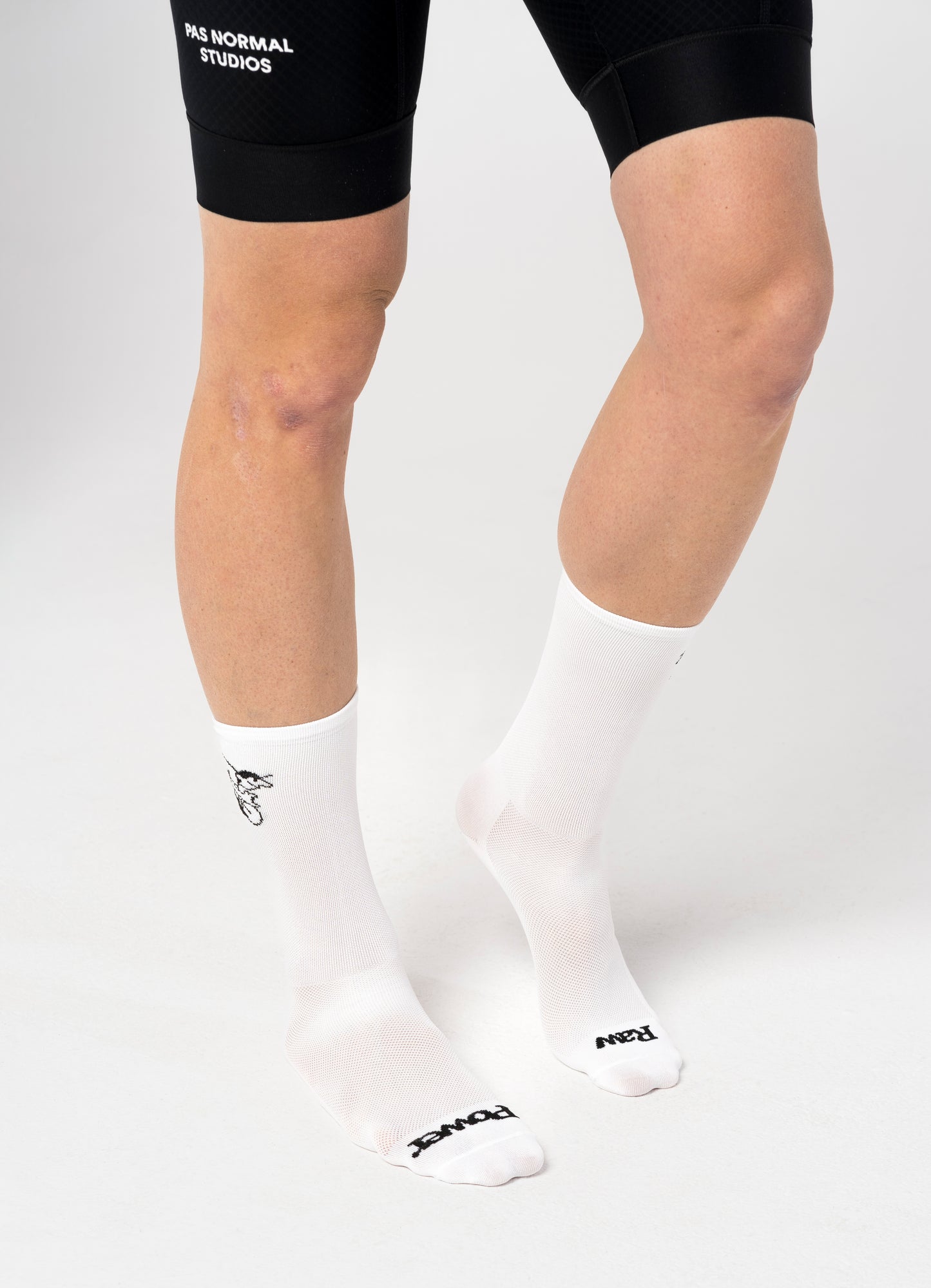 Road Socks Logo White