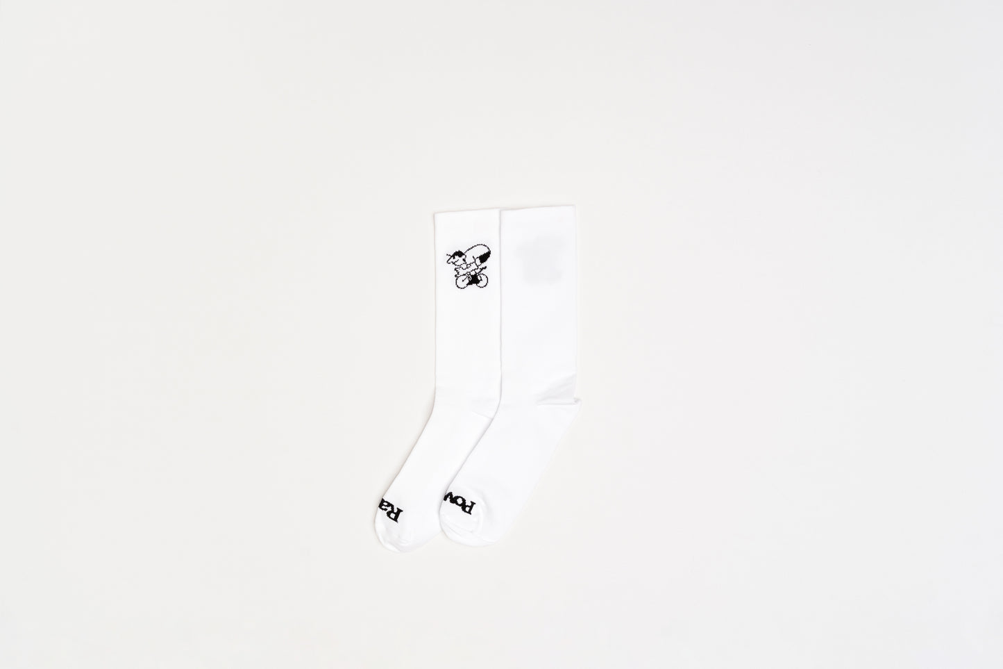 Road Socks Logo White