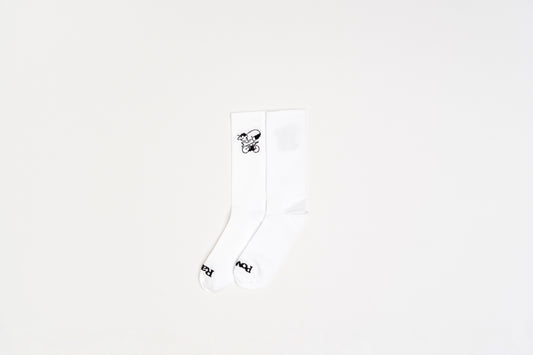 Road Socks Logo White